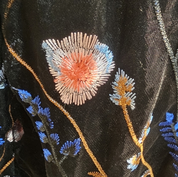 Floral Embroidered Black Dress By My Michelle. Black Fully Embroidered - Picture 10 of 14